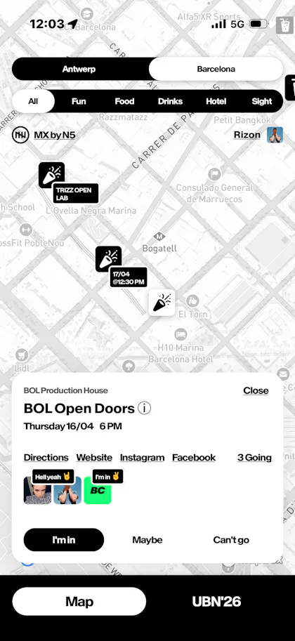 UBN App screenshot